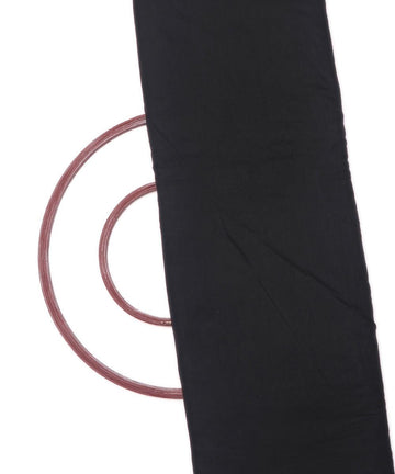 black colour plain chanderi fabric